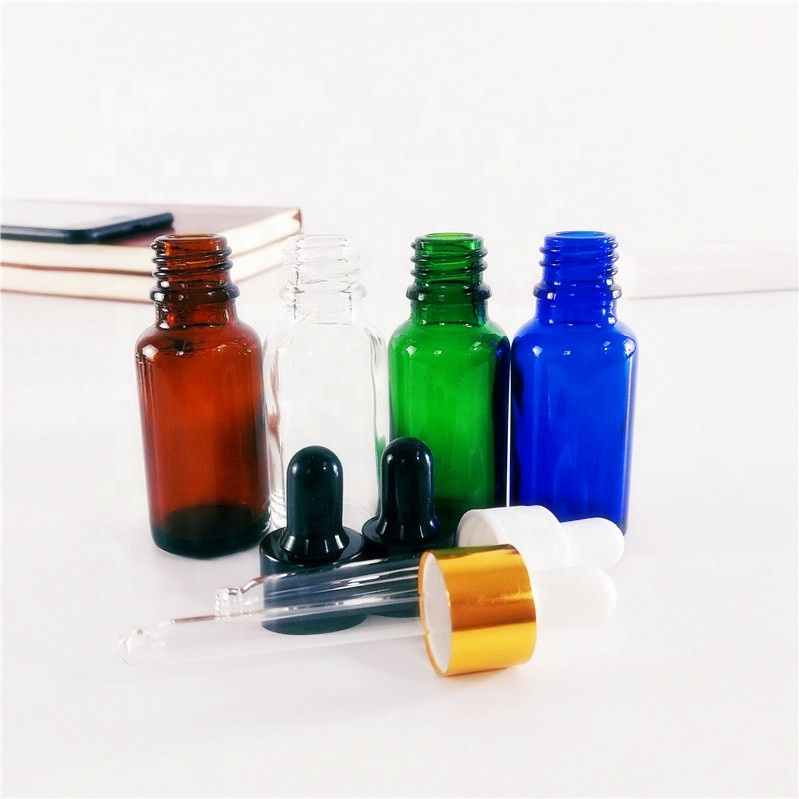 Essential oil packaging 2oz clear glass dropper bottle serum glass bottle
