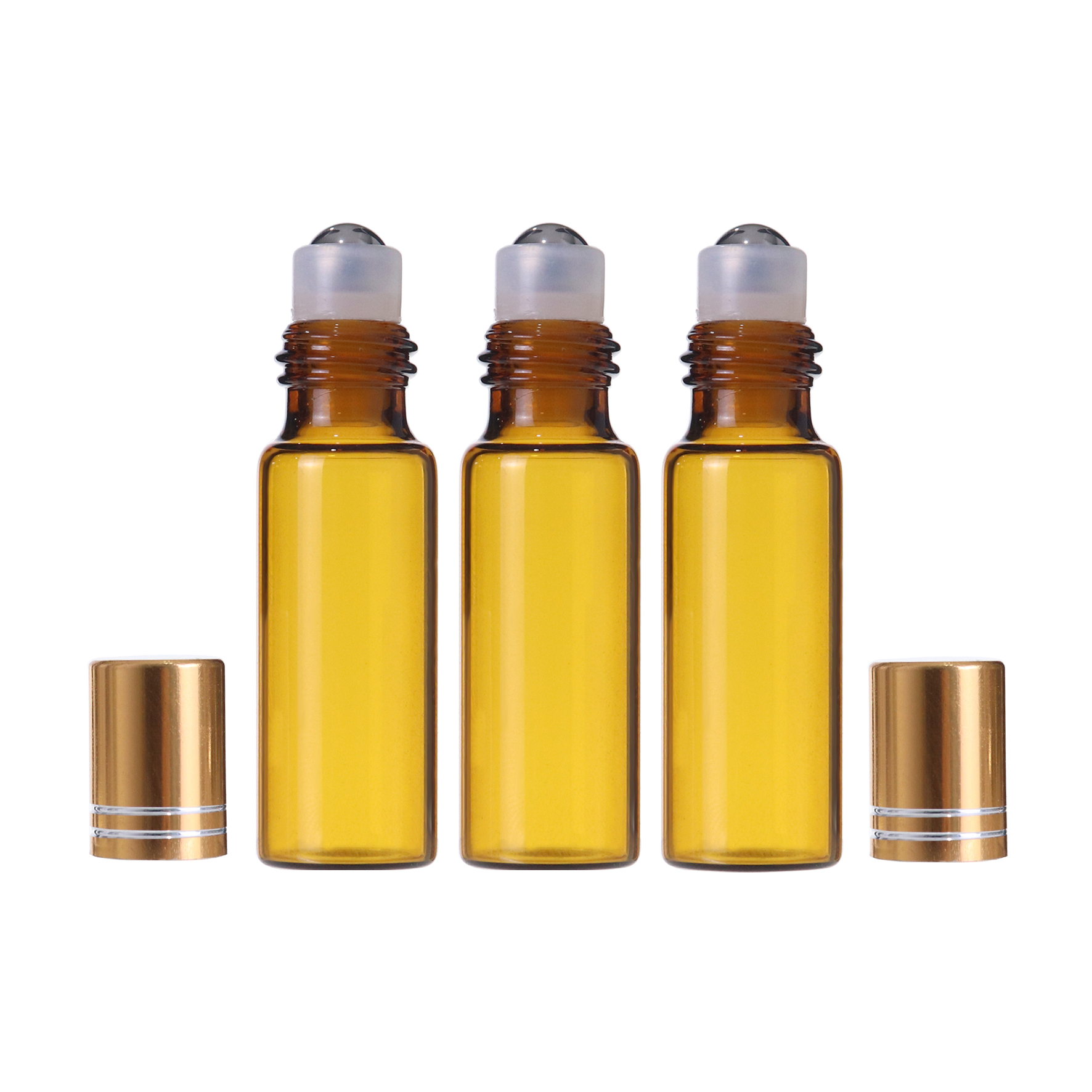 Essential oil packaging 3ml 5ml 10ml 15ml bamboo steel roller ball perfume bottle with bamboo cap