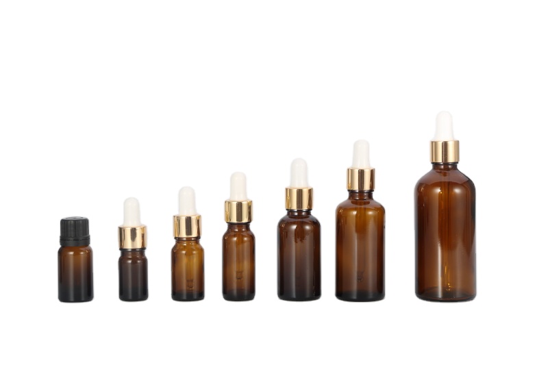 Essential oil packaging 5ml 10ml 15ml 20ml 30ml 50ml 100ml clear green amber glass essential oil bottle with plastic dropper