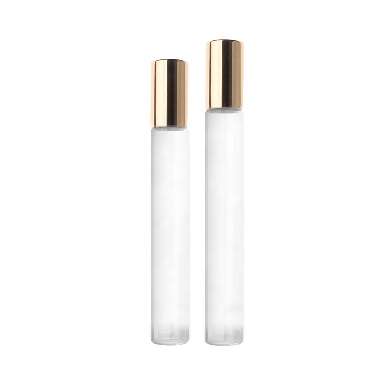 Essential oil perfume roller bottle clear 3ml 5ml 10ml glass roll on bottle with cap