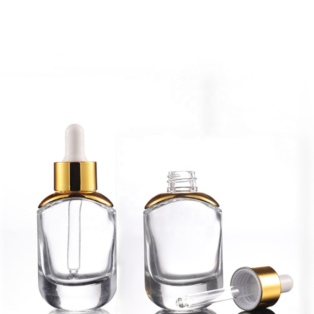 Essential oil rectangular glass bottles 30ml square glass dropper bottles for e liquid with 1oz