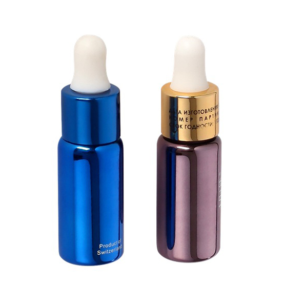 Essential oil used 3ml amber blue teardrop glass perfume bottle with cover