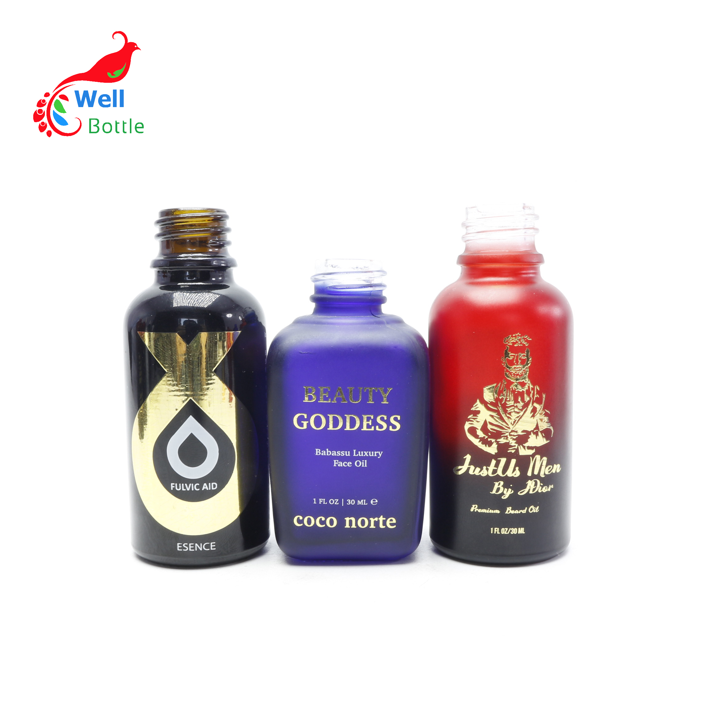 Euro gradient cosmetic glass dropper bottle for liquid Round126E