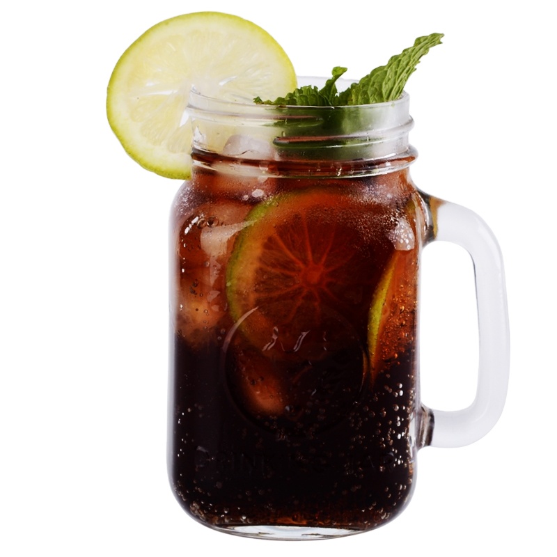 Europe style Sealed thicken leakproof glass 4 oz 8oz 32 oz mason jars 16 oz drink lid  with handle
