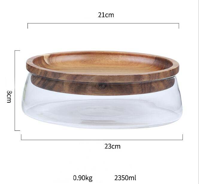 European Style Creative Design Fruits Dish Glass Jars For Nuts Candy Fruits Snacks Pantry Organization
