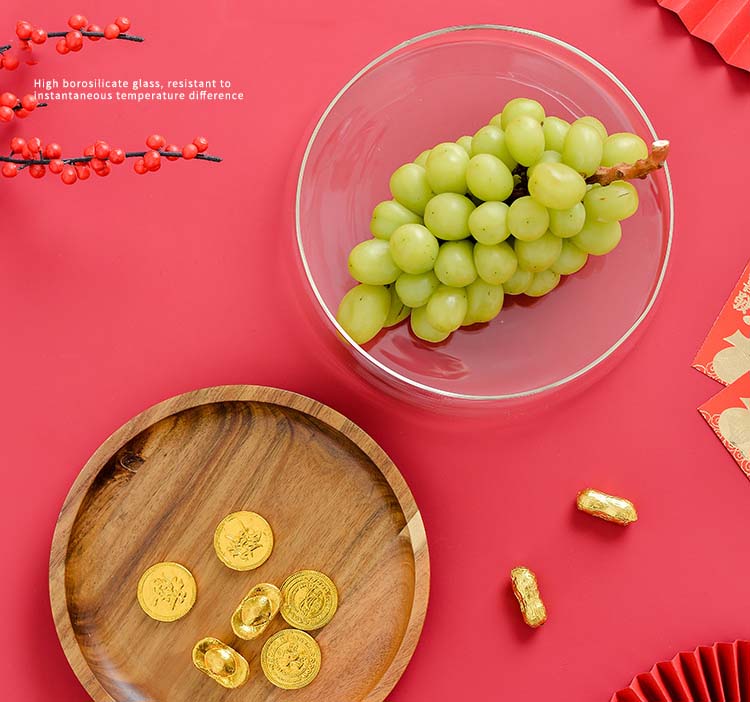 European Style Creative Design Fruits Dish Glass Jars For Nuts Candy Fruits Snacks Pantry Organization