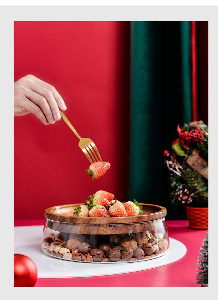 European Style Creative Design Fruits Dish Glass Jars For Nuts Candy Fruits Snacks Pantry Organization