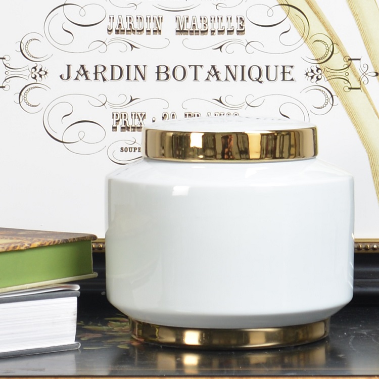 European style painting ceramic ginger jar for decoration