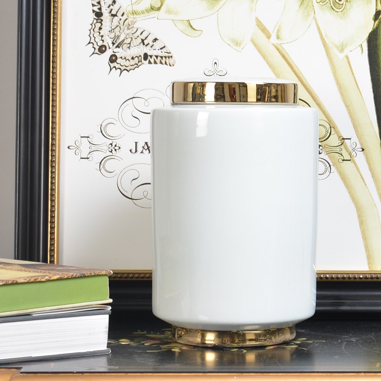 European style painting ceramic ginger jar for decoration