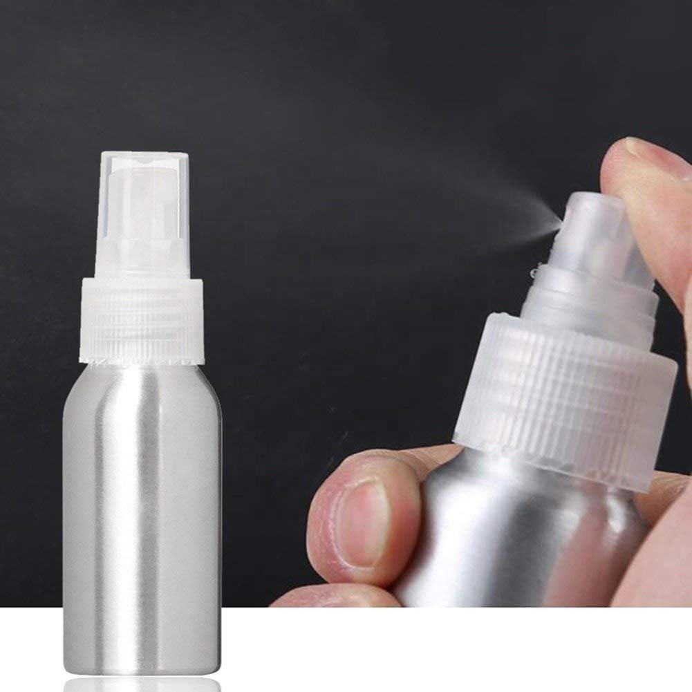 Everich Aluminum 250 ml travel Spray pump kit Refillable Empty sub Bottles for Essential Oils
