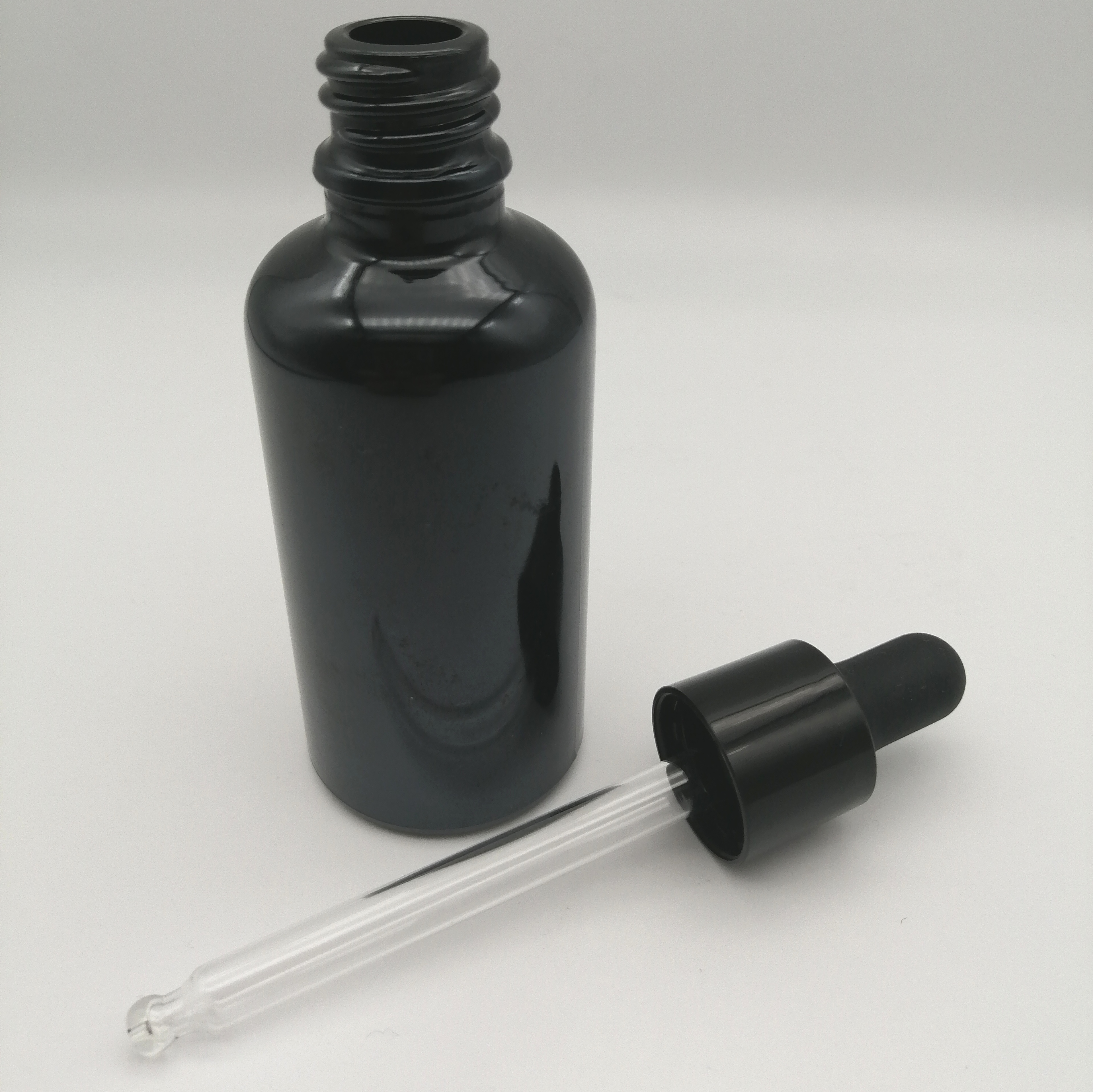 Excellent Quality 1oz 30ml Glossy CBD Essential Oil Glass Dropper Bottle