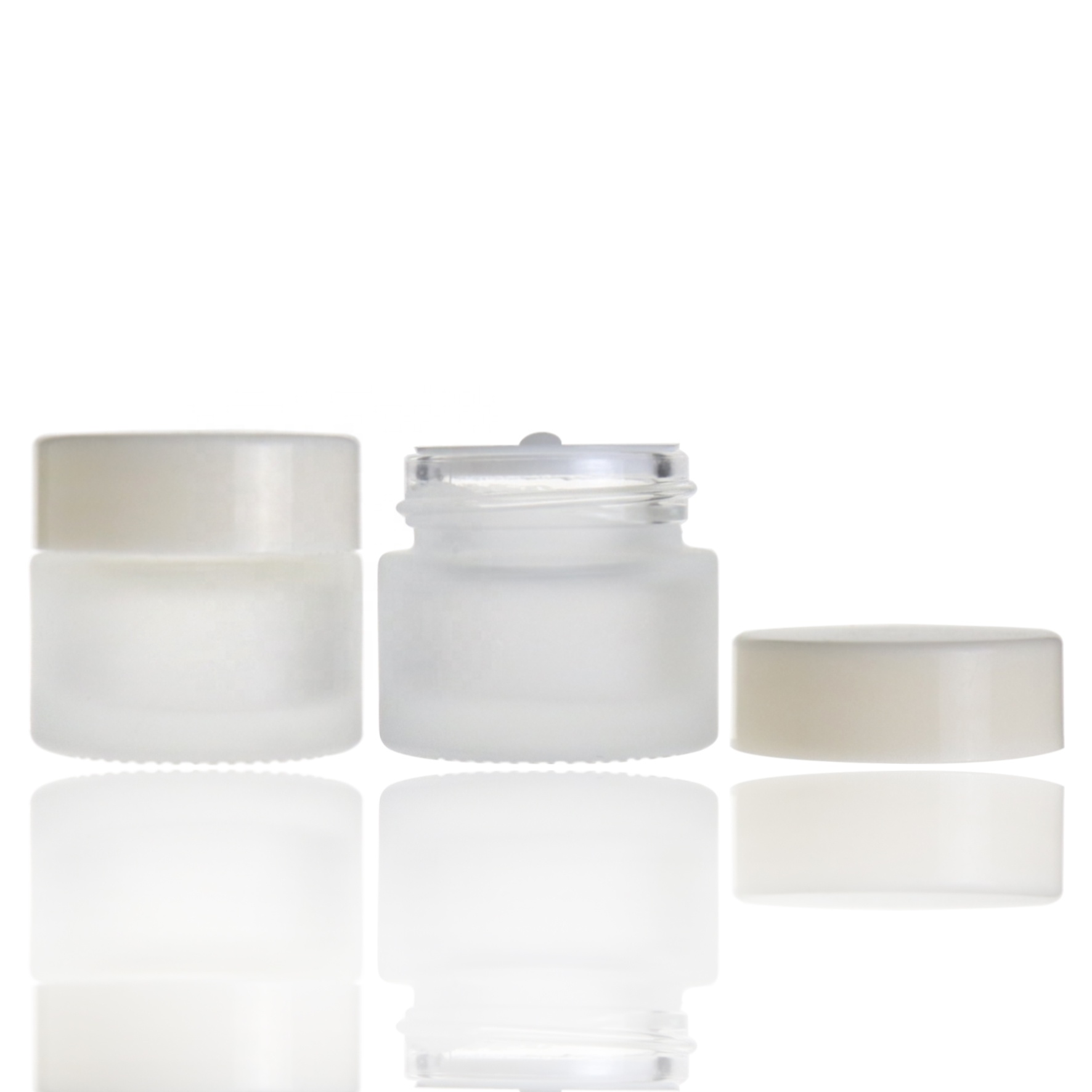 Excellent quality 10g mini cosmetic frosted glass jars