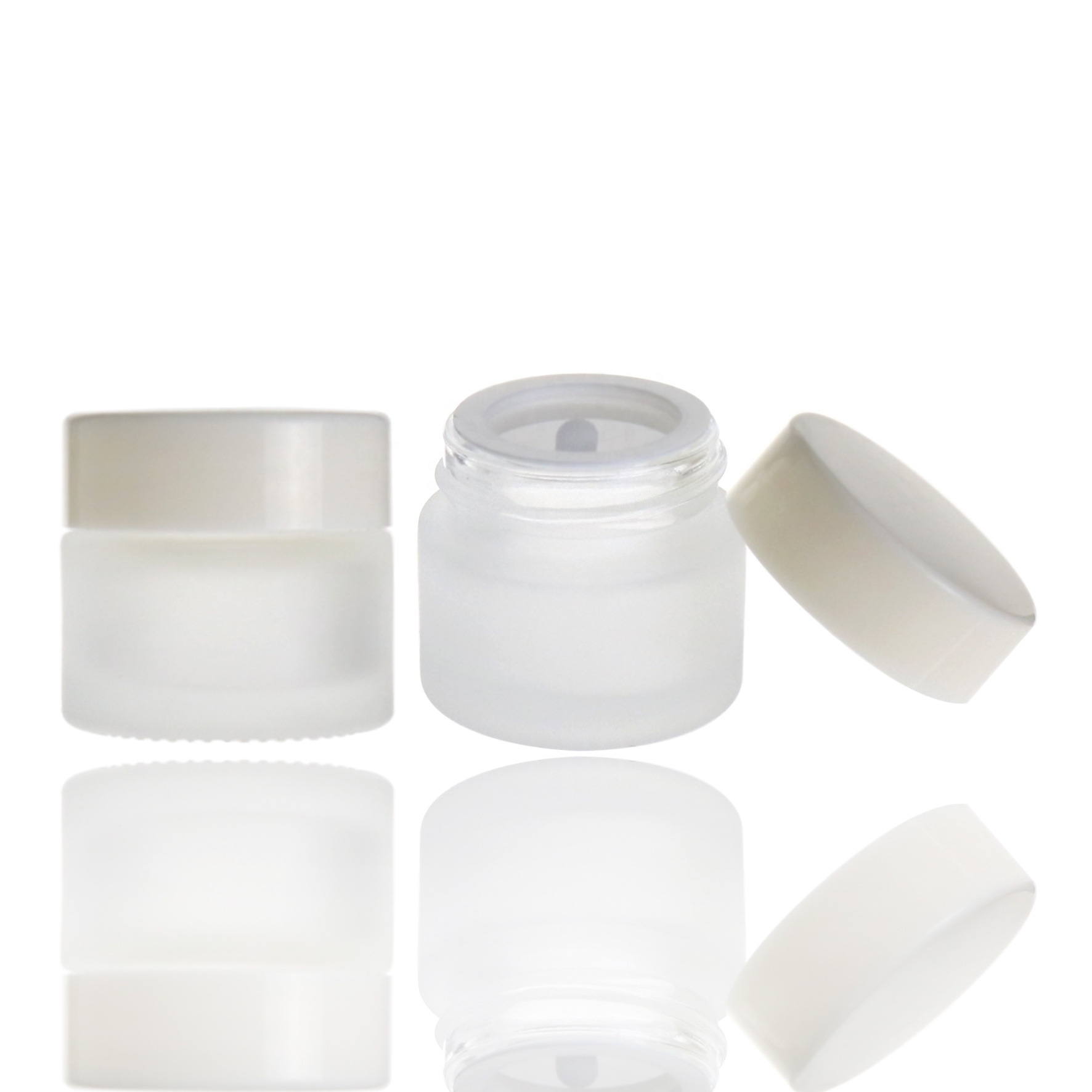 Excellent quality 10g mini cosmetic frosted glass jars