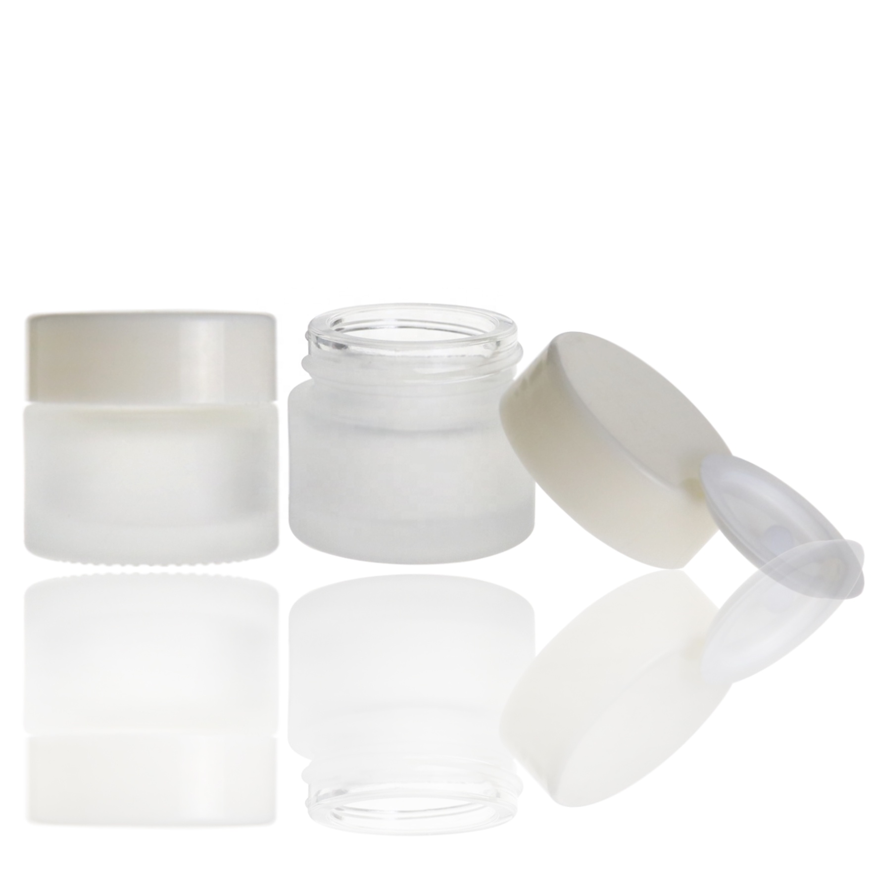 Excellent quality 10g mini cosmetic frosted glass jars