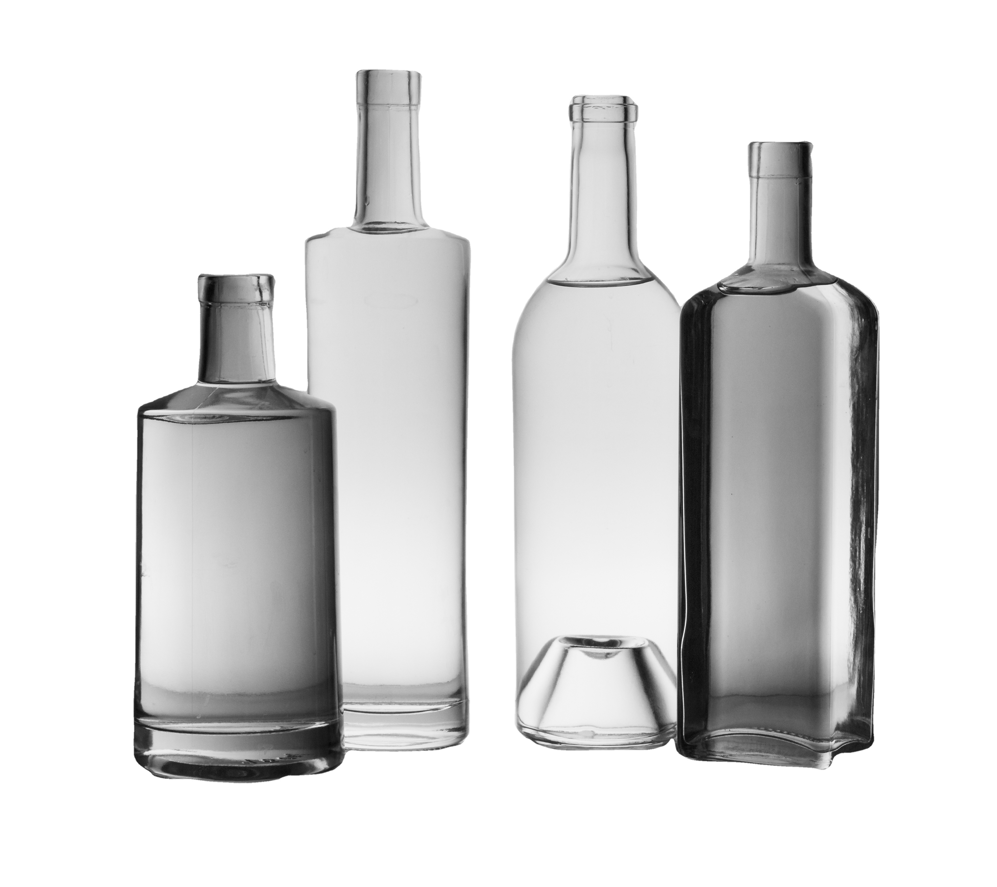 Excellent quality design exquisite emboss glass bottle vodka with Logo