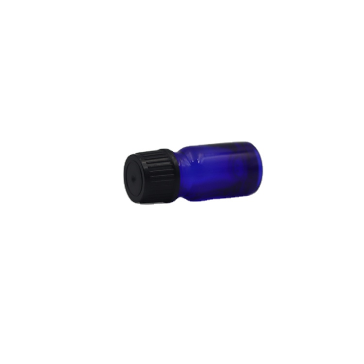 Excellent quality empty 5ml blue empty glass essential oil bottle with dropper