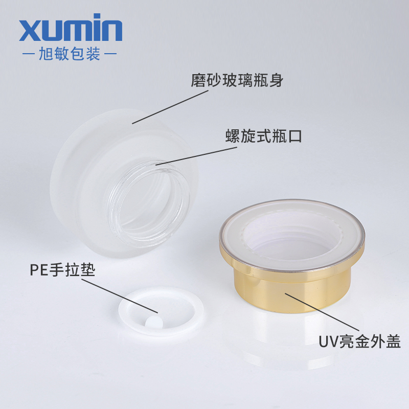 Excellent quality latest glass cosmetic bottle set, frosted glass cosmetic bottle and jar,cosmetics cream glass bottles and jars