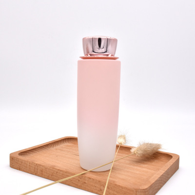 Excellent quality latest glass cosmetic bottle set pink glass cosmetic bottle and jar cosmetics cream glass bottles and jars