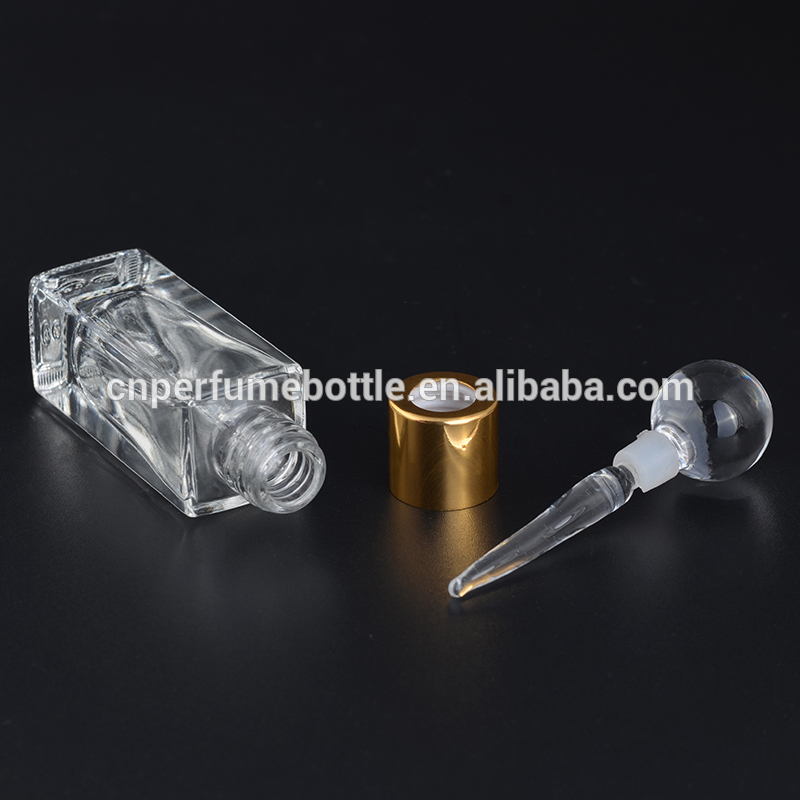Exclusive Fancy Design Square 7ml Glass Essential Oil Bottles with Glass Stick Wholesale