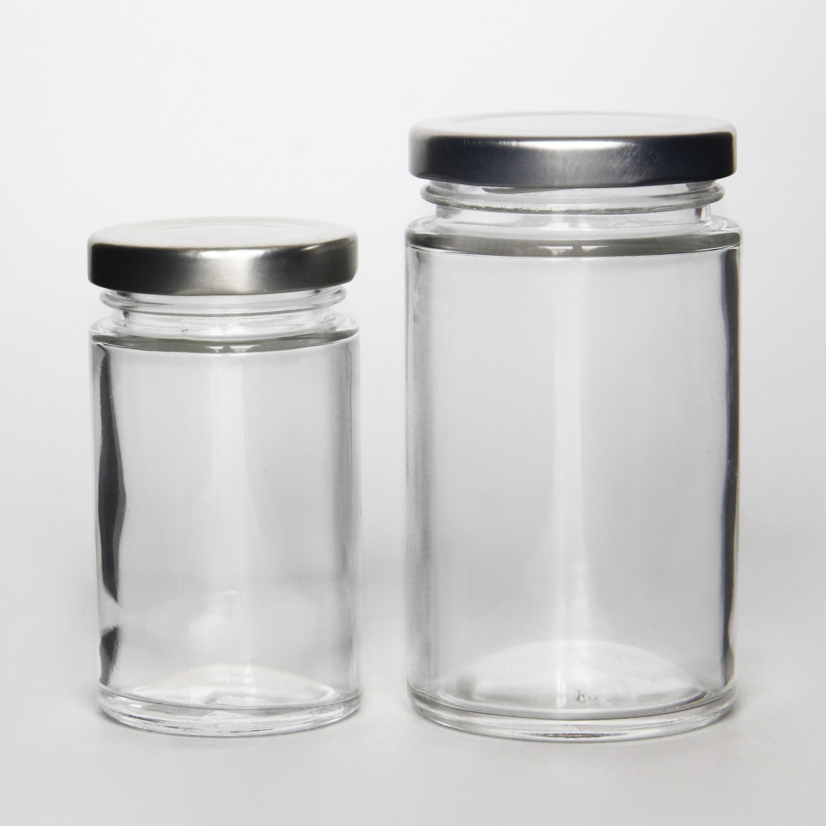 Expert factory made ergo glass jar Hot Stamping food storage jars glass Easy Open End round glass jar with metal lid