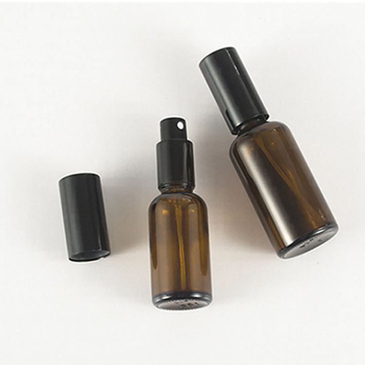 Exquisite 10ml 20ml 30ml Green Amber Blue Glass Essential Oil Spray Bottles Gold Spray Perfume Bottle