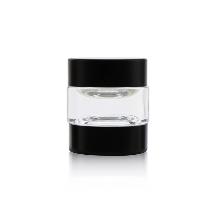 Exquisite 3 gram 5 gram 10 gram double sided cosmetic jars thick based lip balm skin care cr lid glass jars packaging