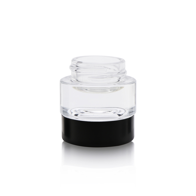 Exquisite 3 gram 5 gram 10 gram double sided cosmetic jars thick based lip balm skin care cr lid glass jars packaging
