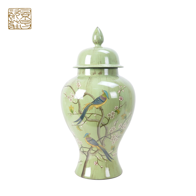 Exquisite Luxury wholesale handmade glazed porcelain home decoration ceramic Ginger jar for home decor