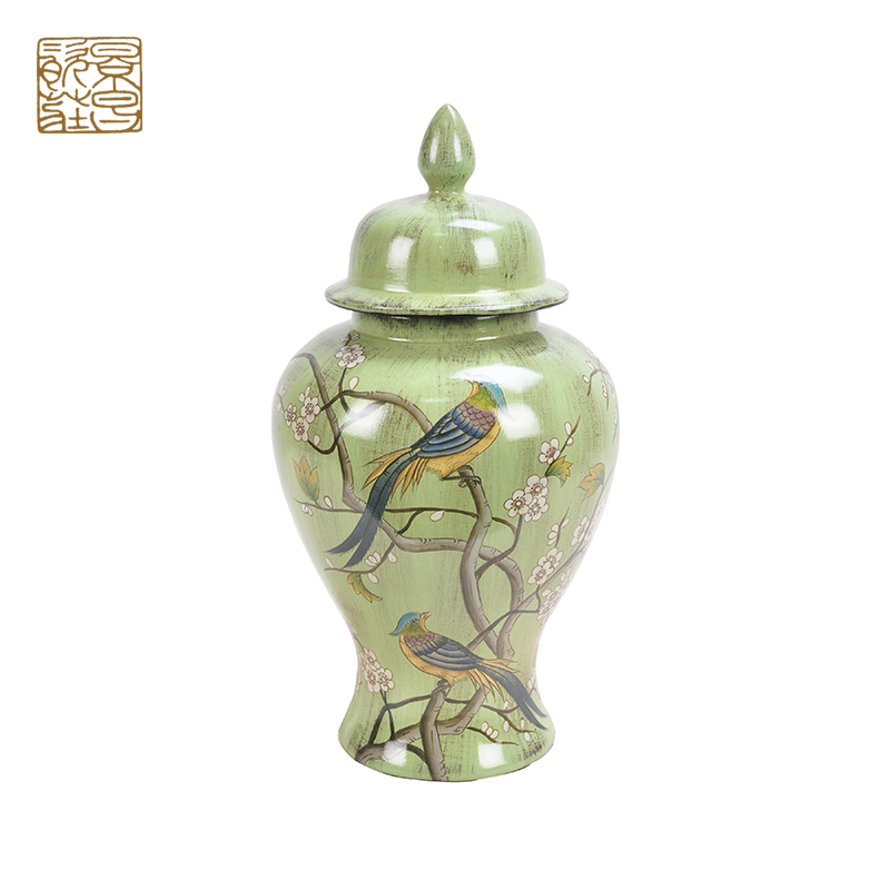 Exquisite Luxury wholesale handmade glazed porcelain home decoration ceramic Ginger jar for home decor