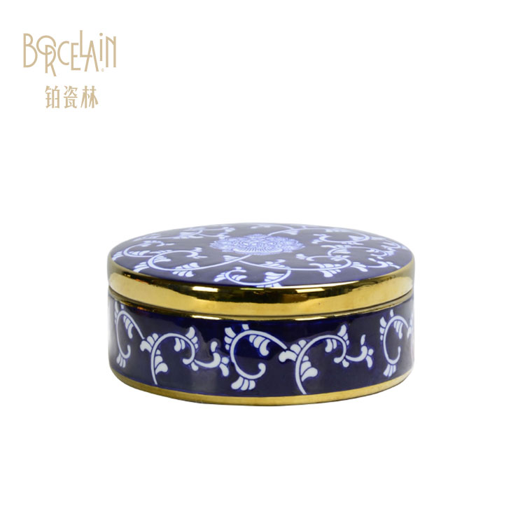 Exquisite fashion home decorating canister ceramic jar