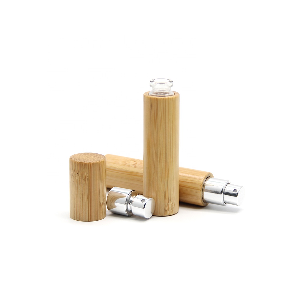 Exquisite portable bamboo mist spray bottles printed decorative bamboo bottle spray