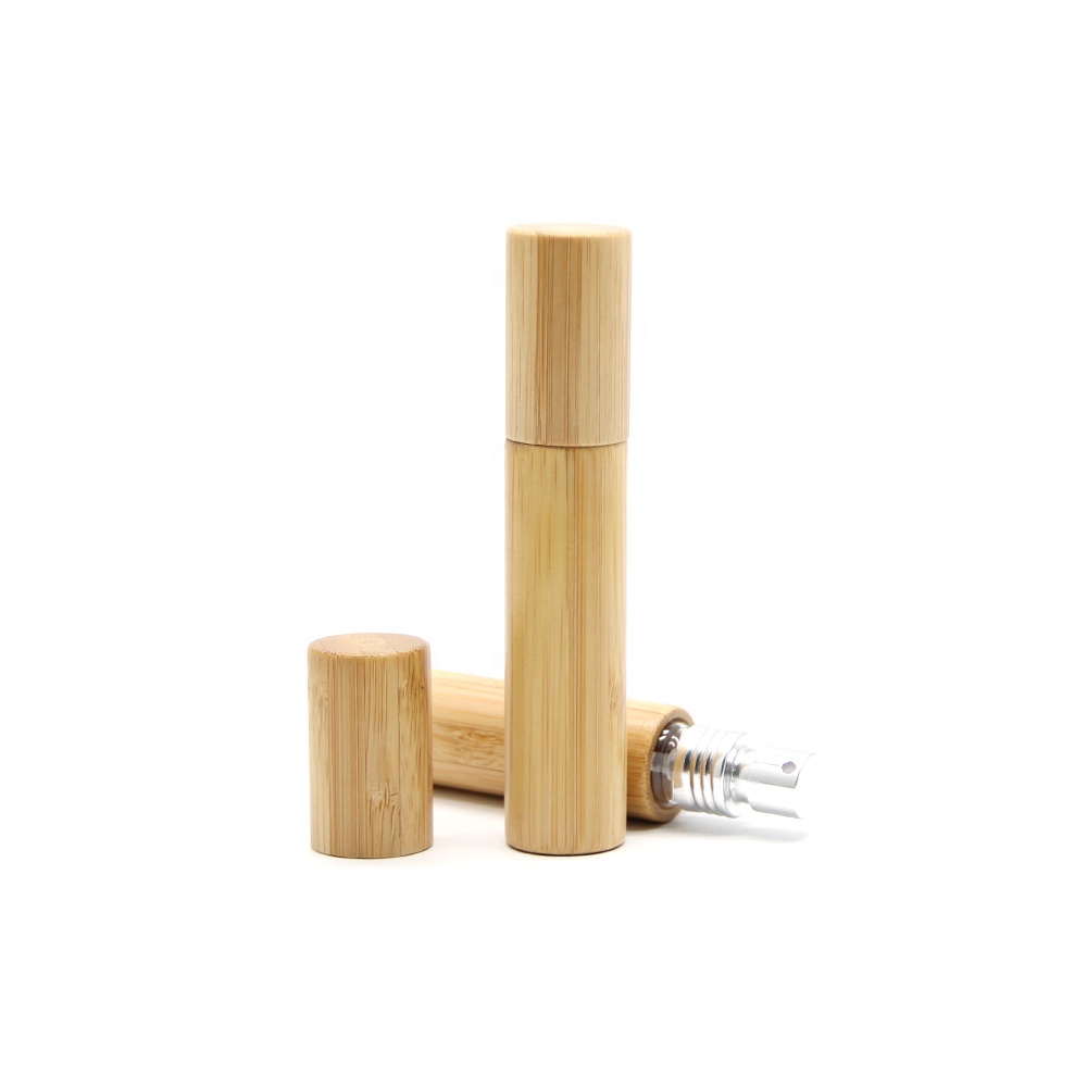 Exquisite portable bamboo mist spray bottles printed decorative bamboo bottle spray