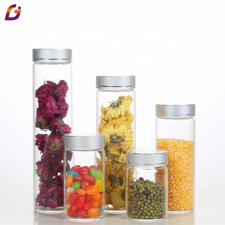 Exquisite wide mouth different sizes jar glass food