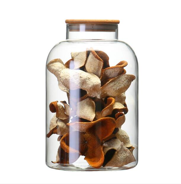 Extra-Large High Capacity 1.8L 3.2L Food Storage Canisters Airtight Transparent Glass Jar For Snacks Grains Tea Pantry Container