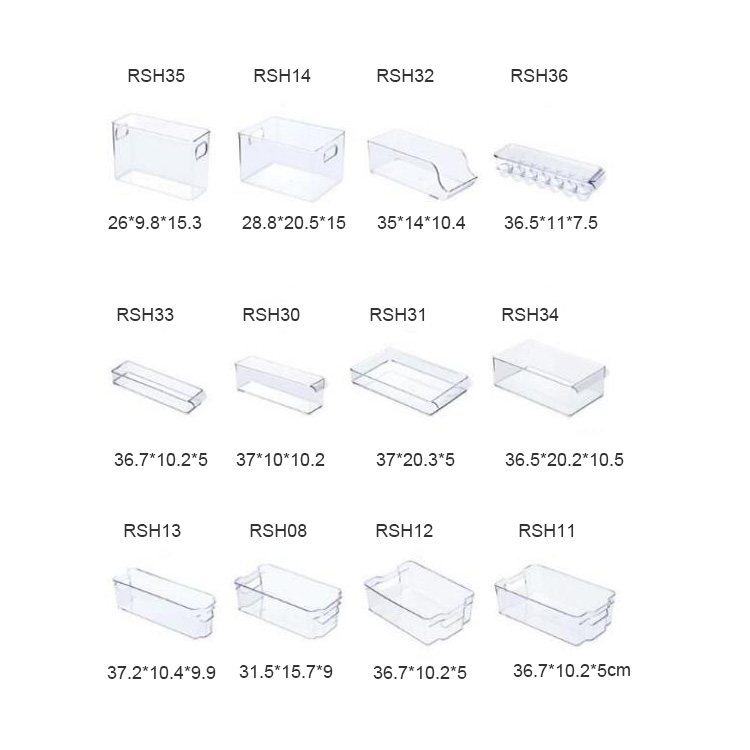 Extra Large Household Stackable Plastic Food Storage Bin Basket Countertop Cabinets Pantry refrige food organizers