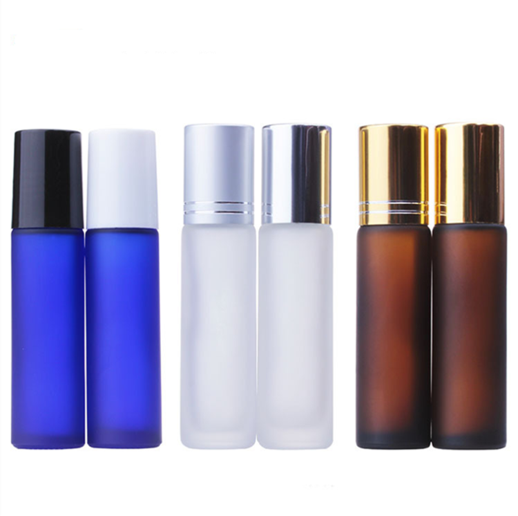 FACTORY PRICE cosmetic packaging 10ml brown Amber glass roller bottles 10ml empty Essential Oil roll on perfume Bottle