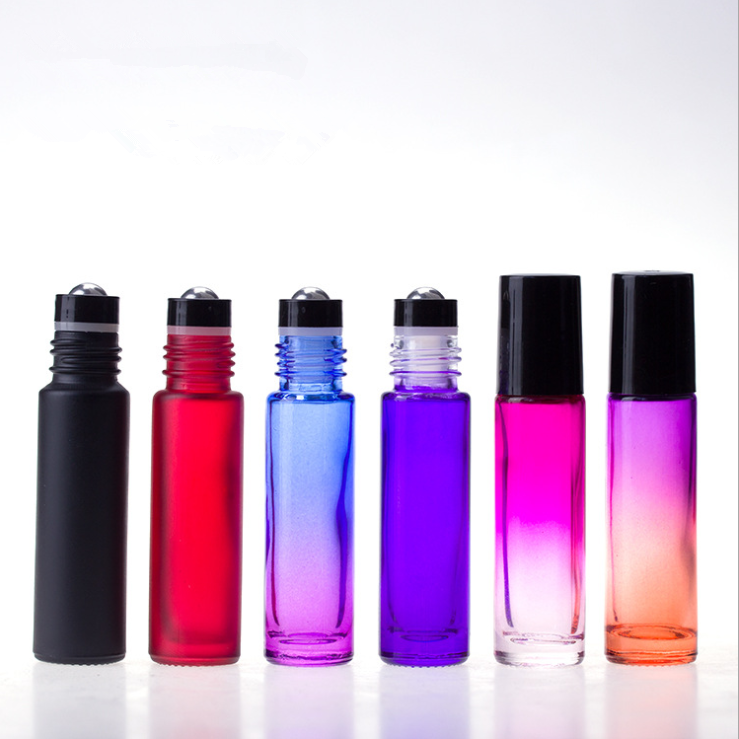 FACTORY PRICE cosmetic packaging 10ml brown Amber glass roller bottles 10ml empty Essential Oil roll on perfume Bottle