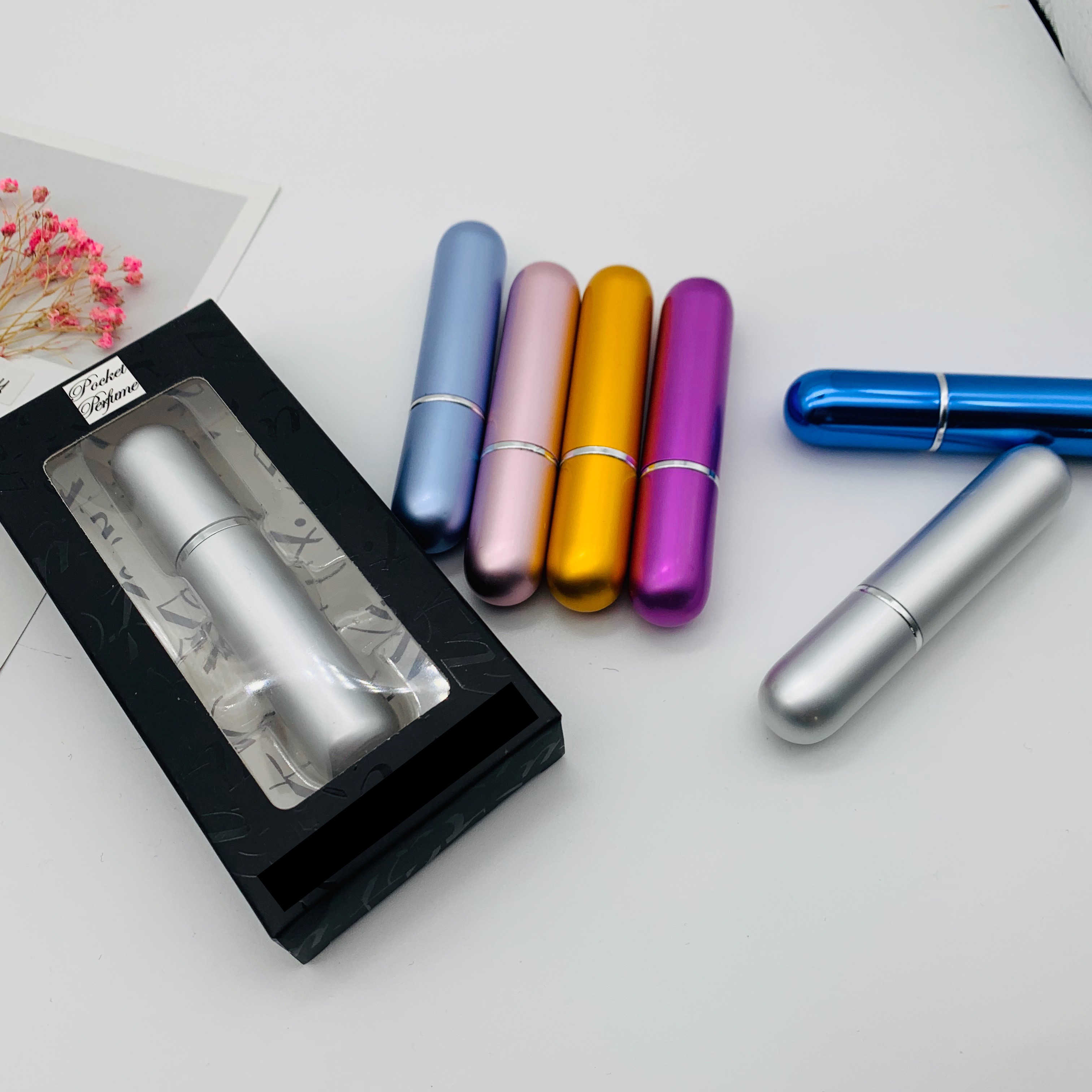 FREE SAMPLE 5ml 10ml 15ml Twist Up Refillable Aluminum Perfume Atomizer Spray Bottle