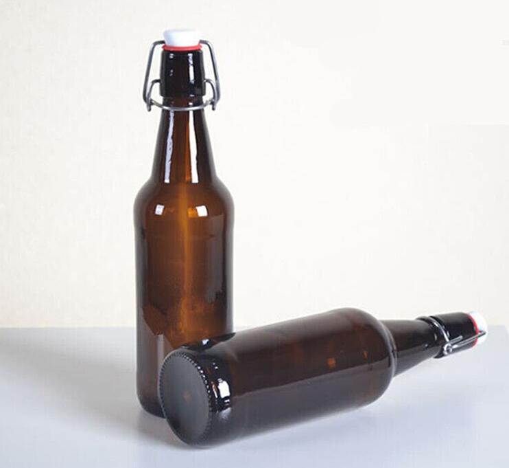 FURUN  Factory Price Premium Swing Top Amber Beer Glass Bottle