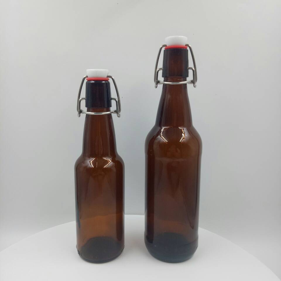 FURUN Factory Price Premium Swing Top Amber Beer Glass Bottle