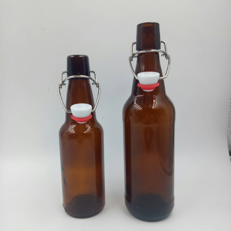 FURUN Factory Price Premium Swing Top Amber Beer Glass Bottle