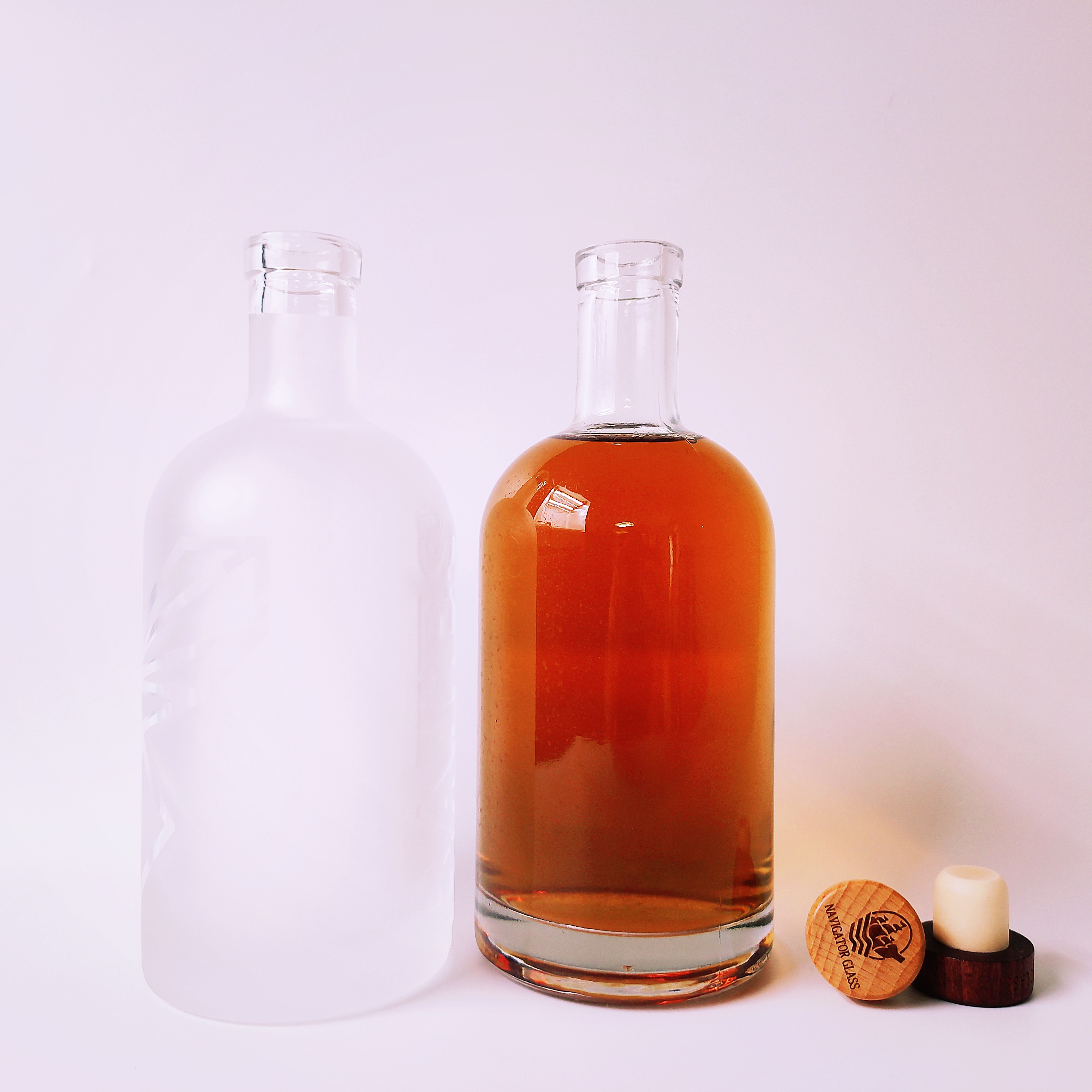 Fabricante de botellas de vidrio licor botellas cristal para licores 500ml 750ml 1L