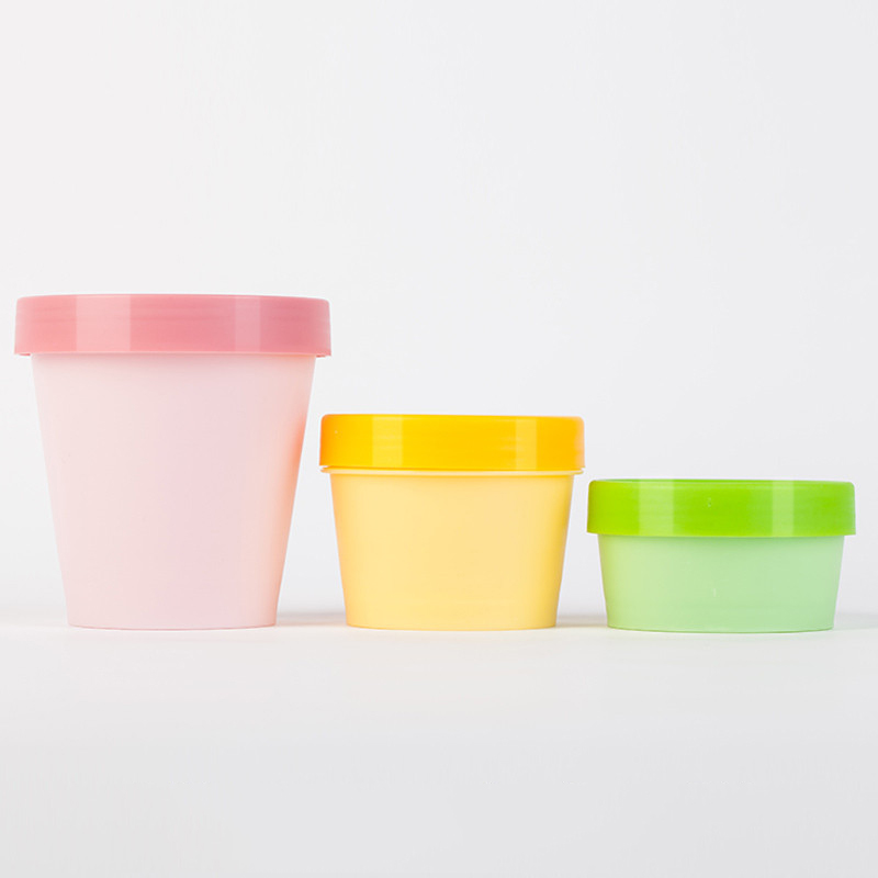 Face Cream Container Jar Straight-shaped Plastic Bottle Cosmetic Facial Skin Care 50g