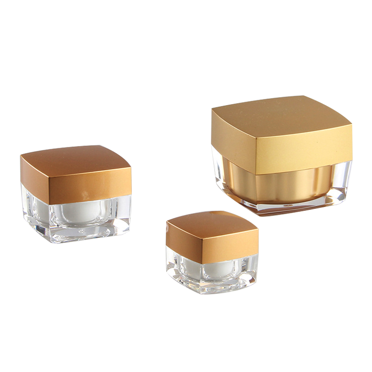 Face Gel Jar 5g 10g 15g 30g  Gold Face Cream Acrylic Plastic Jar