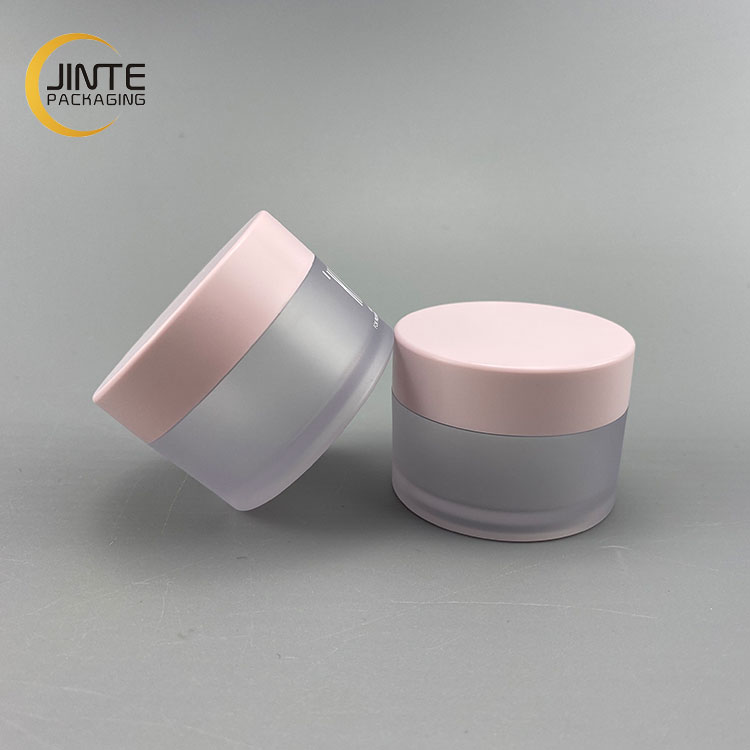 Face Scrub Container Customized Thick Single Wall PETG Frosted Body With Pink Cap 100ml 4OZ Packaging