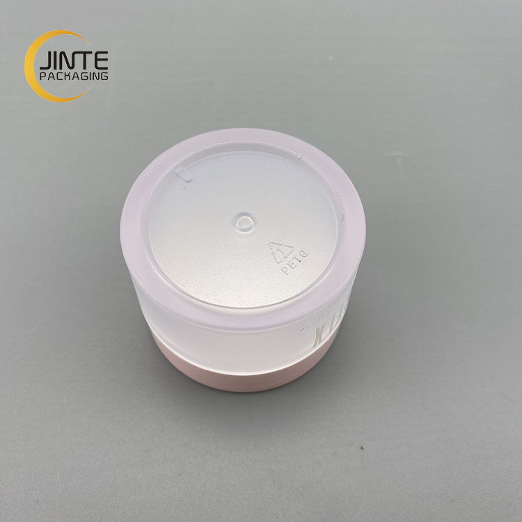 Face Scrub Container Customized Thick Single Wall PETG Frosted Body With Pink Cap 100ml 4OZ Packaging