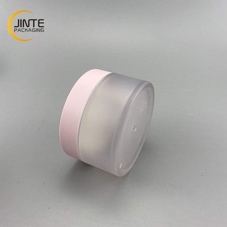 Face Scrub Container Customized Thick Single Wall PETG Frosted Body With Pink Cap 100ml 4OZ Packaging