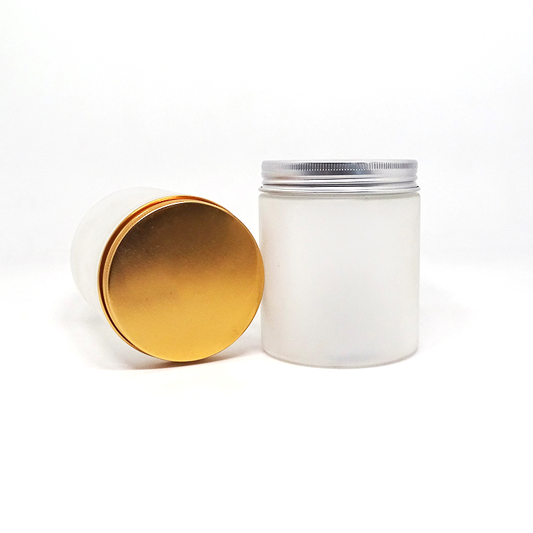 Face clay mask container 100ml empty solid white PET plastic jar with black screw top cap