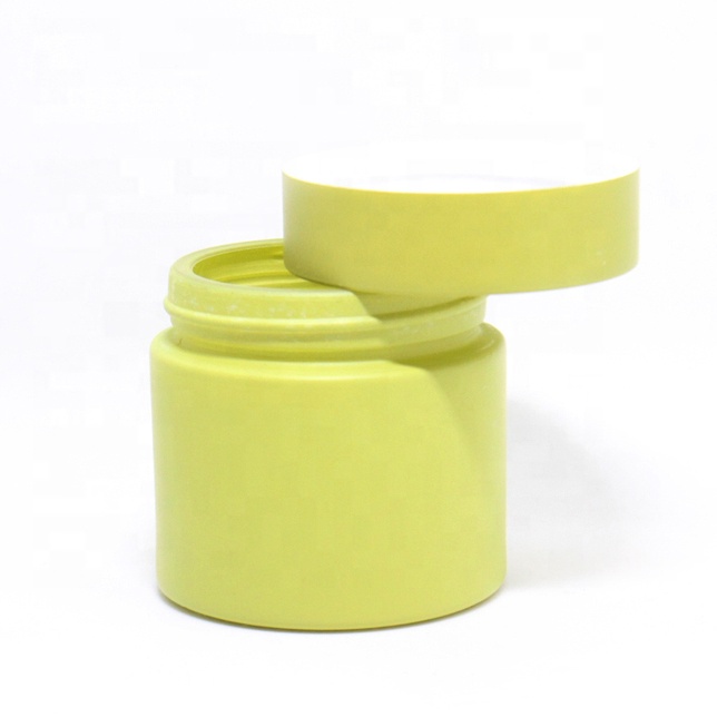 Face cream container serum lotion 30g green frosted jar cosmetic with logo printing