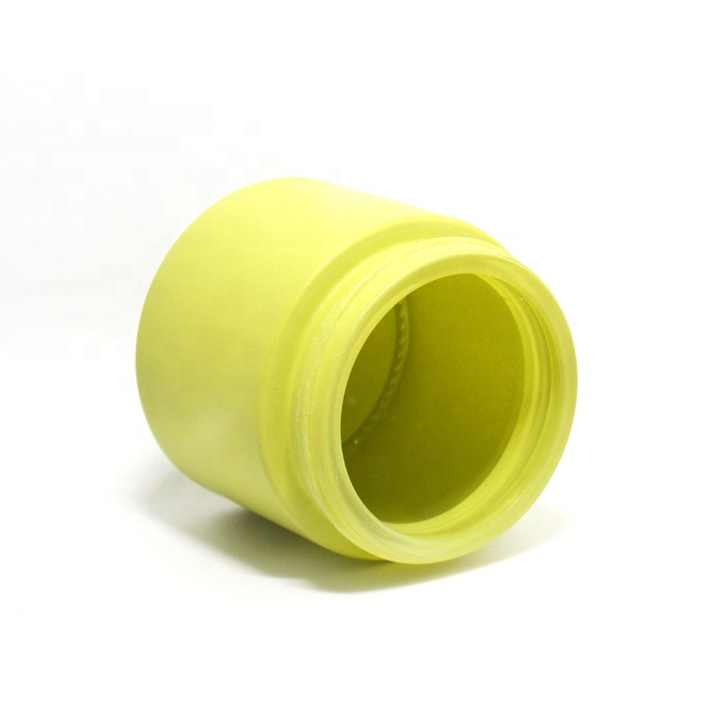Face cream container serum lotion 30g green frosted jar cosmetic with logo printing